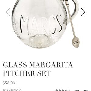 Mud pie margs pitcher